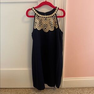 Lilly Pulitzer Navy and Gold Dress
